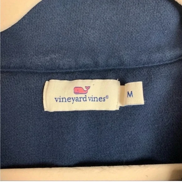 Vineyard Vines 1/2 Zip Shep Sweater Blue Size Women’s Medium - Picture 5 of 10